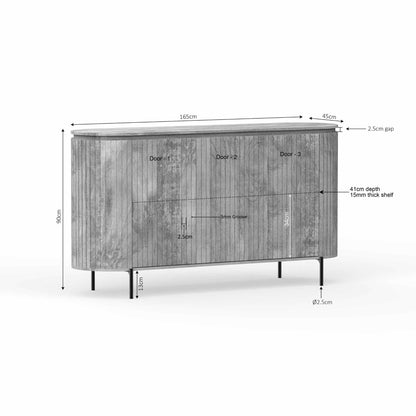 Sideboard Solana Taupe 165 - lefurn.de