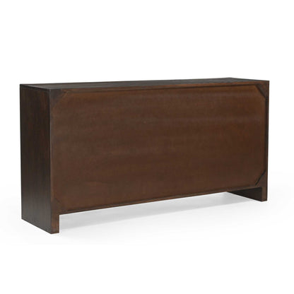 Moderner Zano 160 Sideboard von lefurn.de mit Holzoptik, vier Türen und viel Stauraum, elegantes Design für das Wohnzimmer