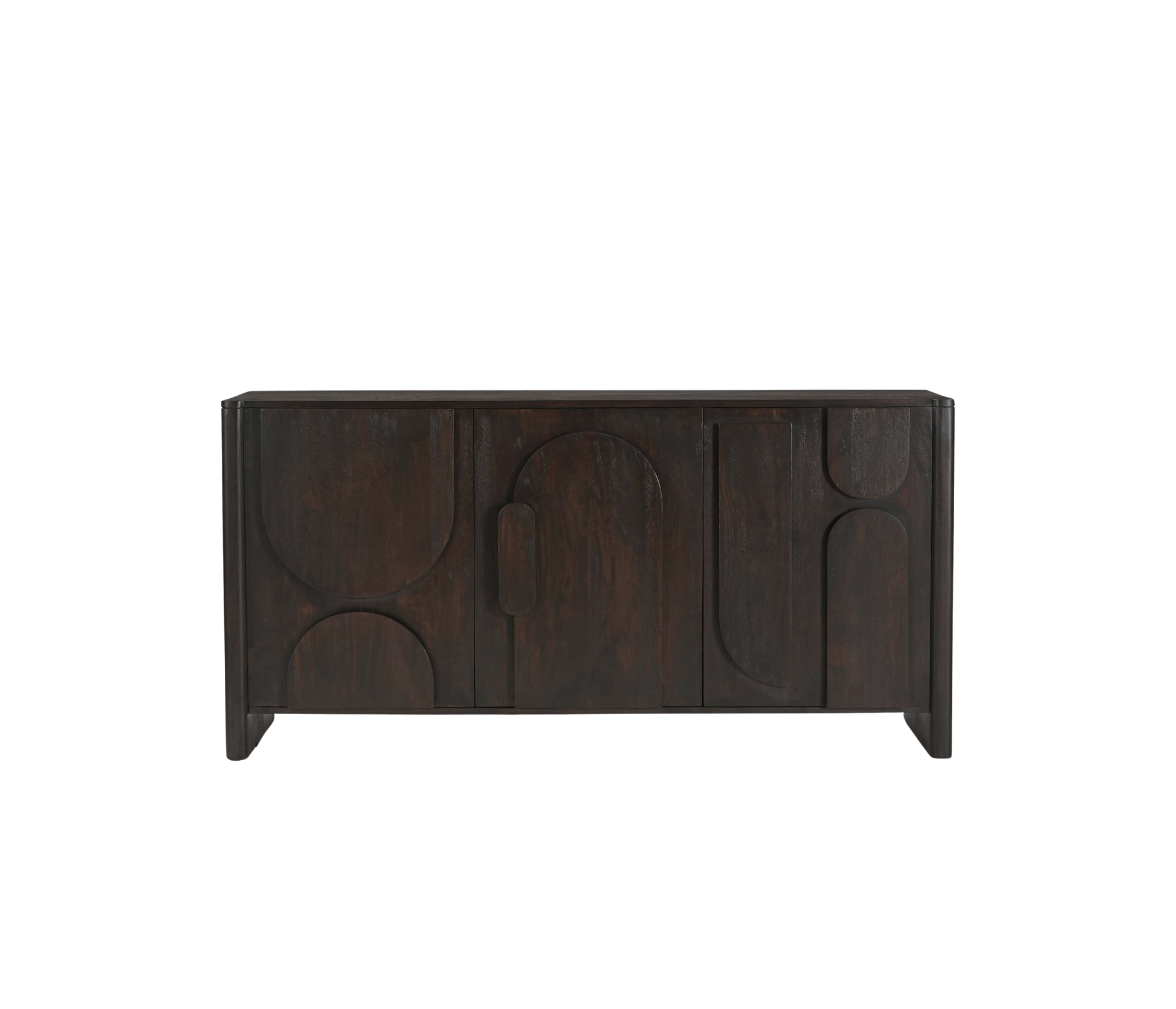 Moderner Zano 160 Sideboard von lefurn.de mit Holzoptik und Stauraum, klare Linien und elegantes Design.