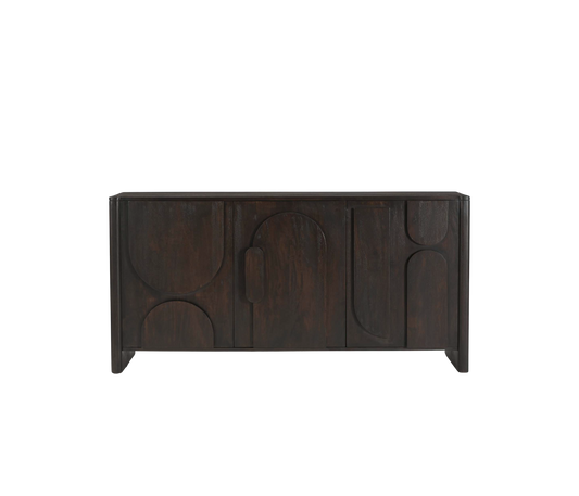 Moderner Zano 160 Sideboard von lefurn.de mit Holzoptik und Stauraum, klare Linien und elegantes Design.