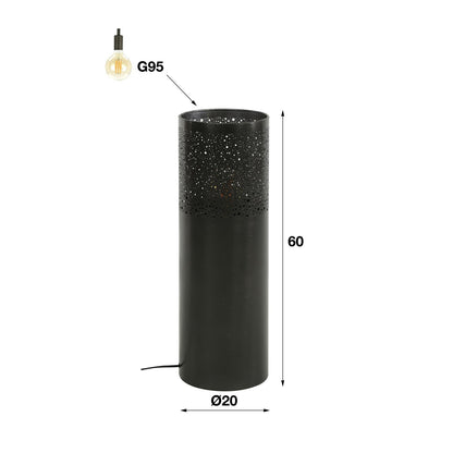 Moderne Zylinder-Stehlampe von lefurn.de mit elegantem Design und stabilem Standfuß, ideal für Wohnzimmer und Leseecken.