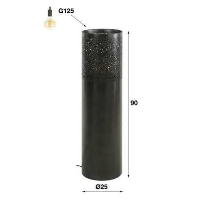Moderne Zylinder-Stehlampe von lefurn.de mit elegantem Design und stabilem Stand, ideal als angenehmes Raumlicht.