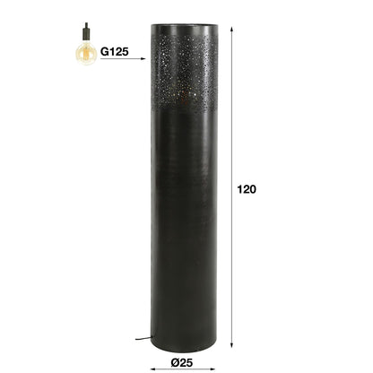 Zylinder Stehlampe von lefurn.de mit modernem Design und neutraler Farbgebung, ideal für Wohnzimmer oder Schlafzimmer.