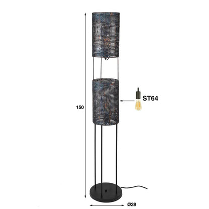 Moderne Armor Tube Stehlampe von lefurn.de mit schlankem Design und robustem Lampenschirm, ideal für Wohnzimmer oder Büro.