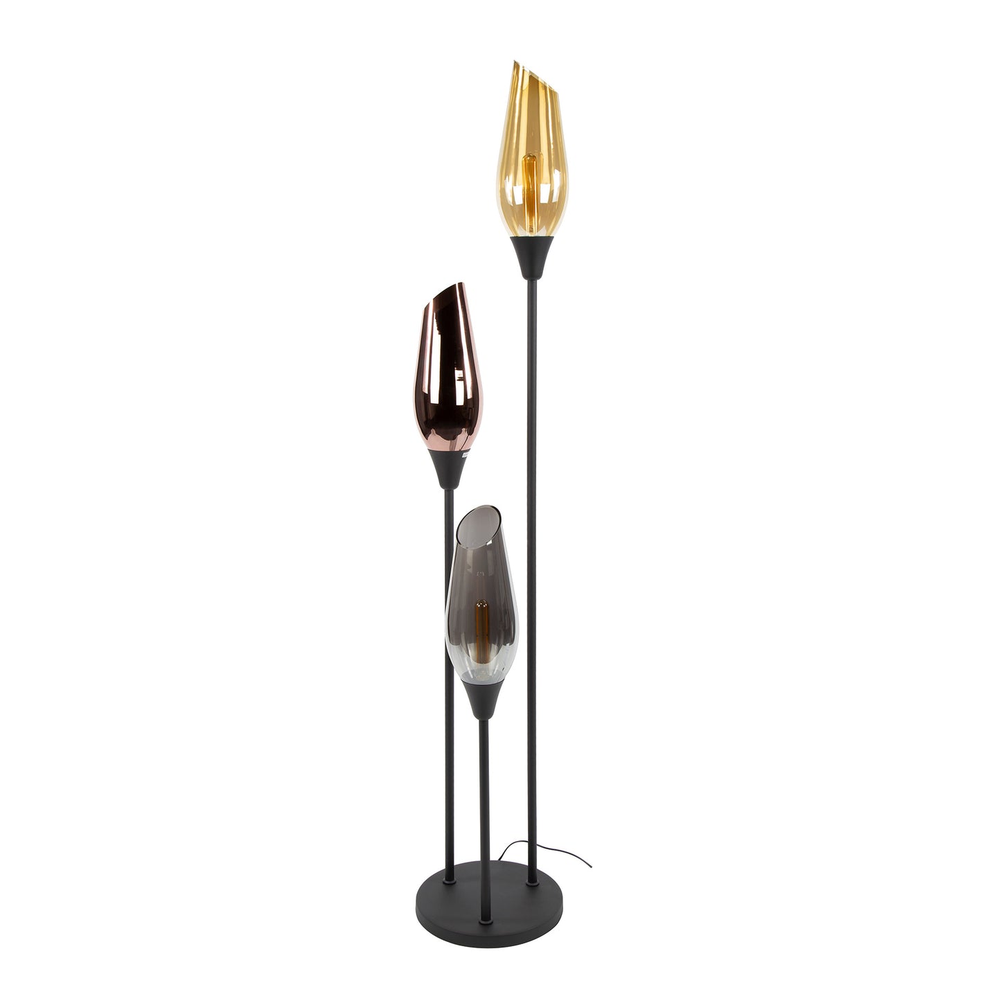 Moderne Stehlampe Cocoon Mix von lefurn.de mit warmem Licht und stilvollem Design, ideal für Wohnzimmer und Schlafzimmer.