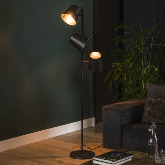 Moderne Stehlampe Kinetic von lefurn.de, stilvolles Design, ideal für Wohnzimmerbeleuchtung, mit elegantem Lampenschirm.