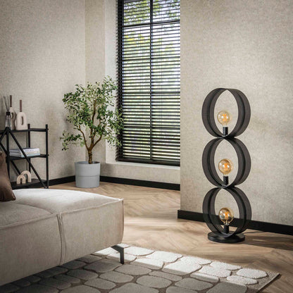 Stehlampe Lochblech 3L von lefurn.de mit modernem Design und Lochmuster, Stehlampe für Wohnzimmer oder Schlafzimmer.