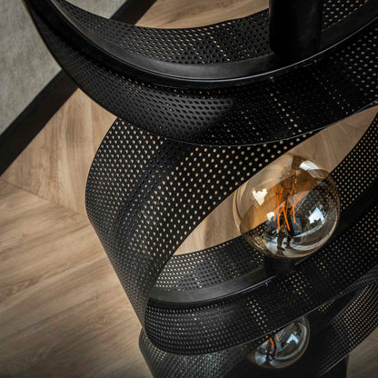Moderne Stehlampe Lochblech 4L von lefurn.de mit Lochmuster und stilvollem Design für Wohnzimmer oder Flur