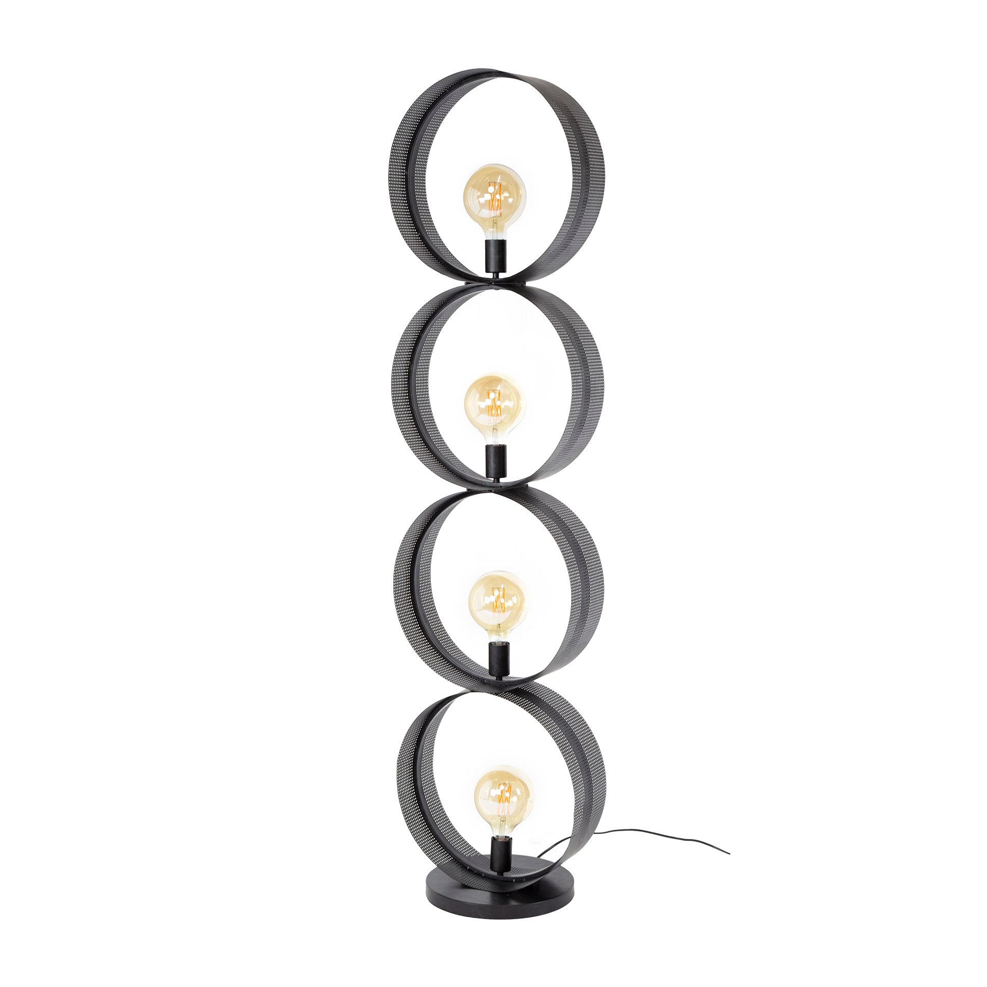 Moderne Stehlampe Lochblech 4L von lefurn.de mit innovativem Design und Lochmuster, ideal für stilvolle Raumbeleuchtung