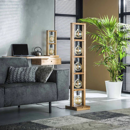 Modulare Stehlampe von lefurn.de mit modernem Design, flexible Leuchte für Wohnzimmer und Schlafzimmer, in neutralen Farben