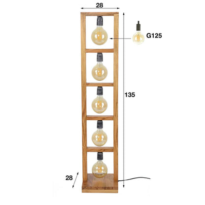 Modulare Stehlampe Modulo von lefurn.de mit modernem Design, standfester Basis und eleganten Leuchten für das Wohnzimmer