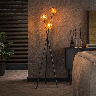 Moderne Stehlampe Molecule von lefurn.de mit elegantem Design und langlebigem Metallgestell, ideal für Wohnzimmer und Schlafzimmer