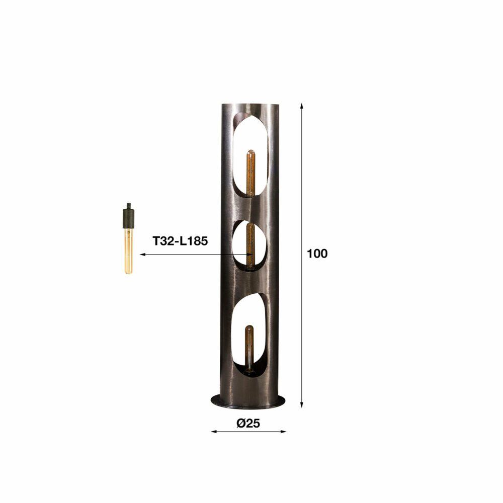 Stehlampe Organic L von lefurn.de mit modernem Design, weißes Lampenschirm, freistehend, elegante Beleuchtung für Wohnzimmer