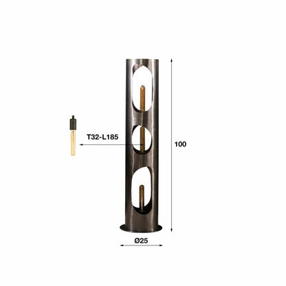 Stehlampe Organic L von lefurn.de mit modernem Design, weißes Lampenschirm, freistehend, elegante Beleuchtung für Wohnzimmer