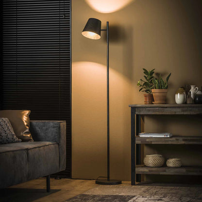 Moderne Stehlampe aus Metall in schlichtem Design, ideal für Wohnzimmer oder Büro, von lefurn.de