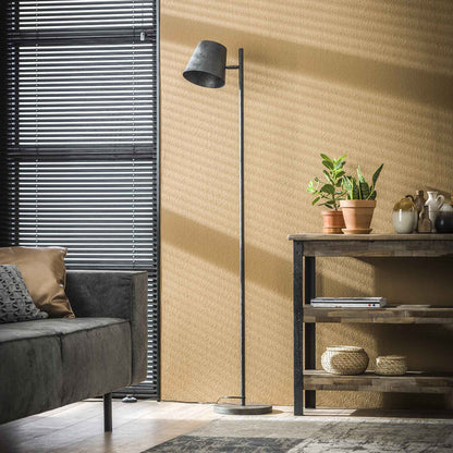 Metall-Stehlampe im modernen Design von lefurn.de, elegante Stehlampe mit schlichter, zeitloser Optik für Wohnzimmer oder Büro