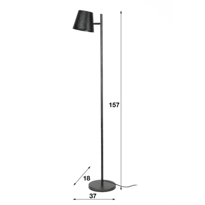 Moderne Stehlampe aus Metall in schlichtem Design, ideal für Wohnzimmer oder Büro, von lefurn.de