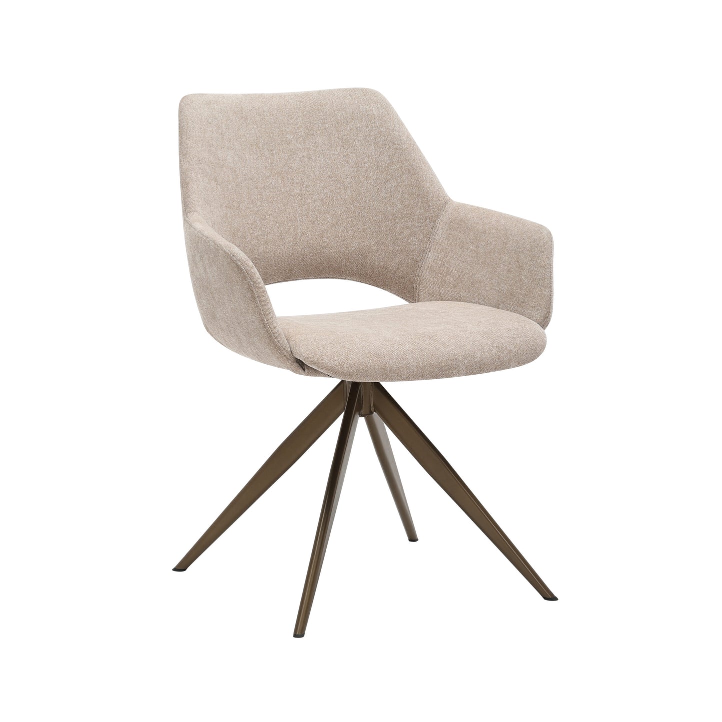 Schwarzer Stuhl Daisy von lefurn.de mit gepolstertem Sitz und Rückenlehne, modernes Design für Esszimmer oder Büro.