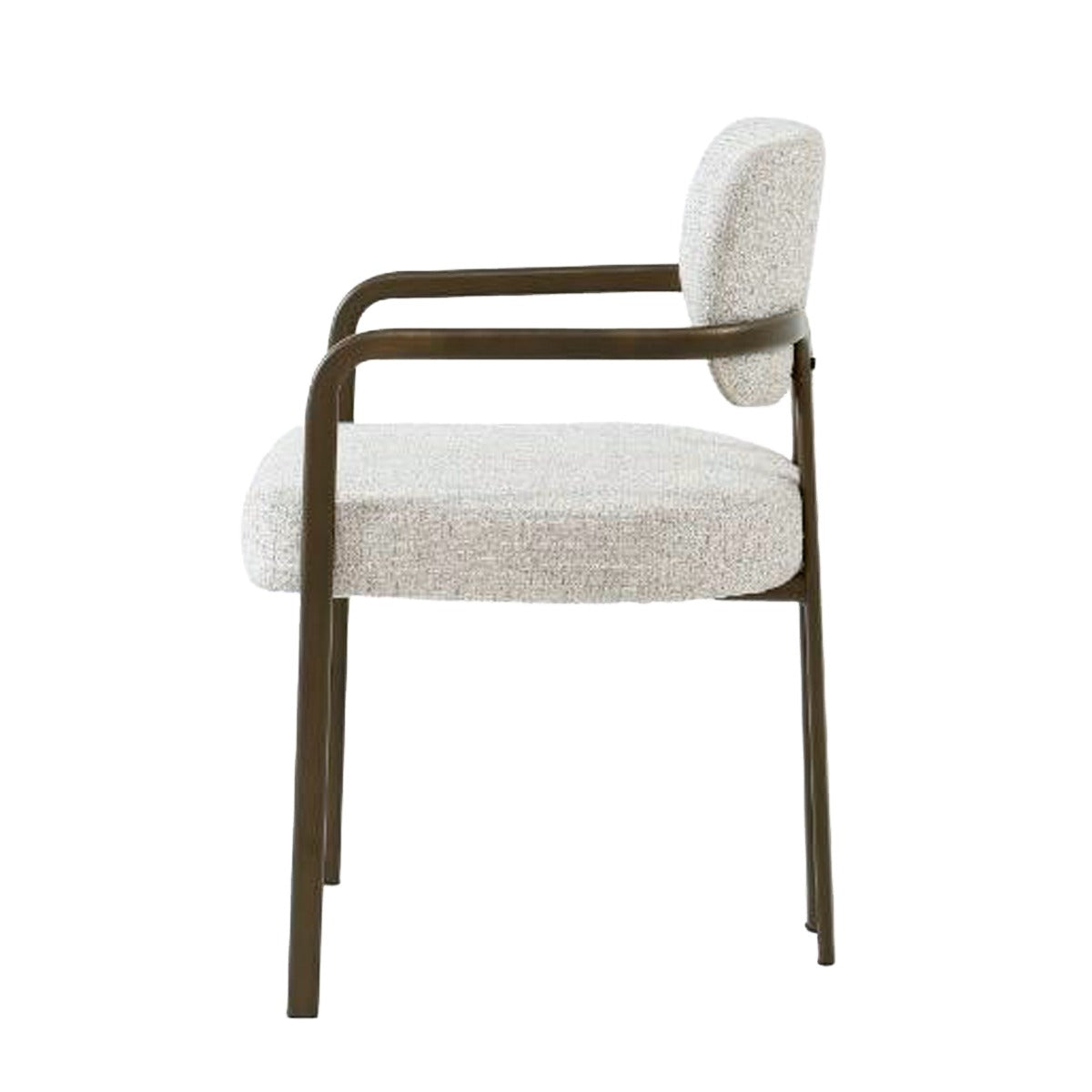 Beiger Stuhl Milan von lefurn.de mit modernem Design, Sitzfläche und Rückenlehne aus Stoff, eleganter Esszimmerstuhl