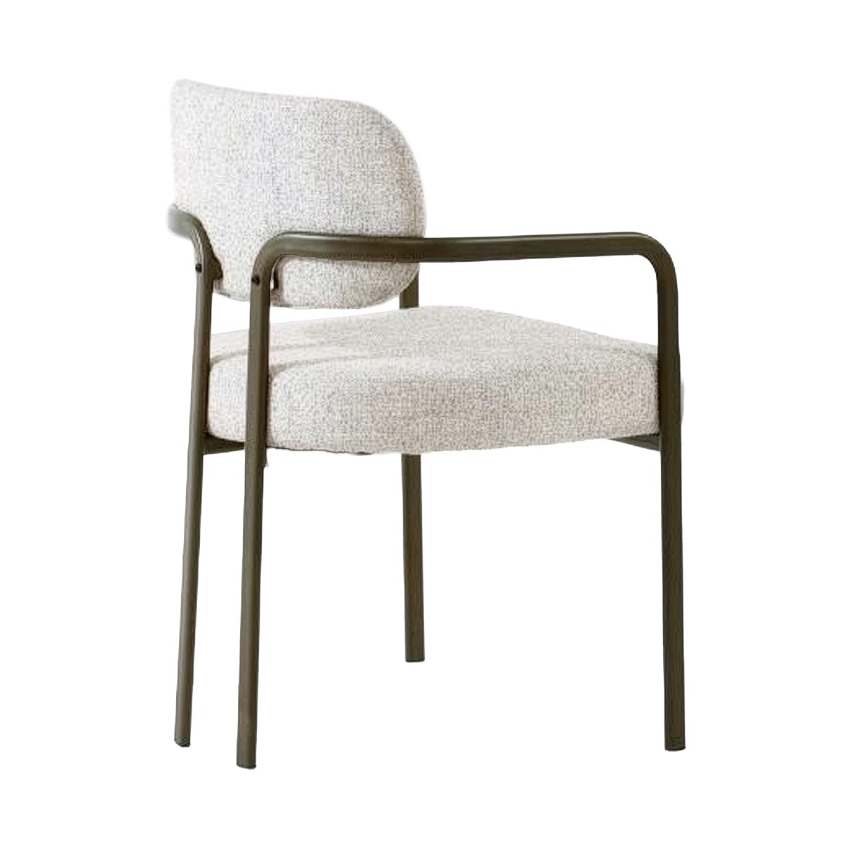 Beiger Stuhl Milan von lefurn.de mit Holzbeinen, bequemes Sitzmöbel für Esszimmer oder Büro.
