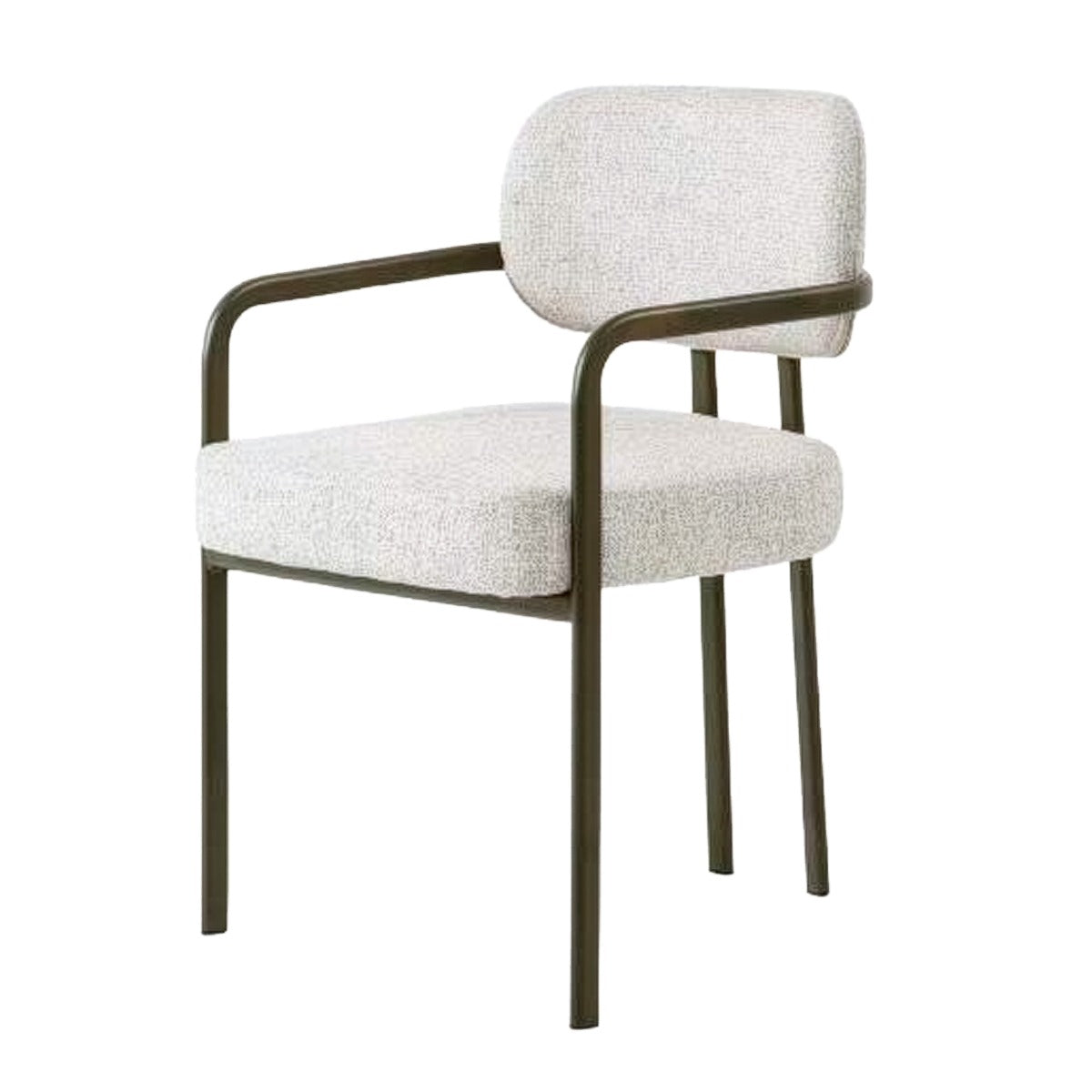 Beiger Stuhl Milan von lefurn.de mit modernem Design und bequemer Sitzfläche, ideal für Esszimmer oder Büro.