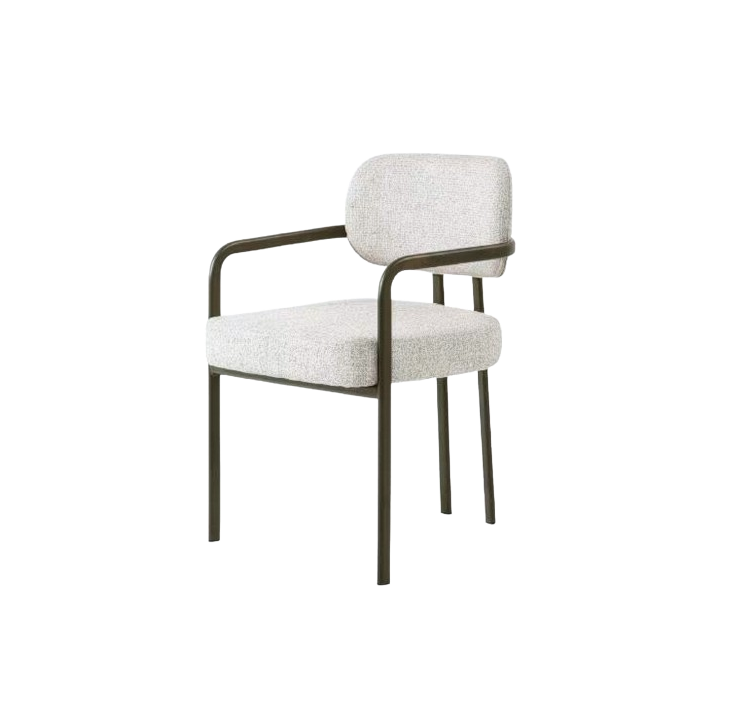Beiger Stuhl Milan von lefurn.de mit modernem Design und bequemer Sitzfläche, ideal für Esszimmer oder Arbeitszimmer.