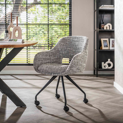 Grauer Lefurn.de Stuhl Spring MR mit modernem Design und bequemer Sitzfläche, ideal für Esszimmer und Arbeitsbereiche.
