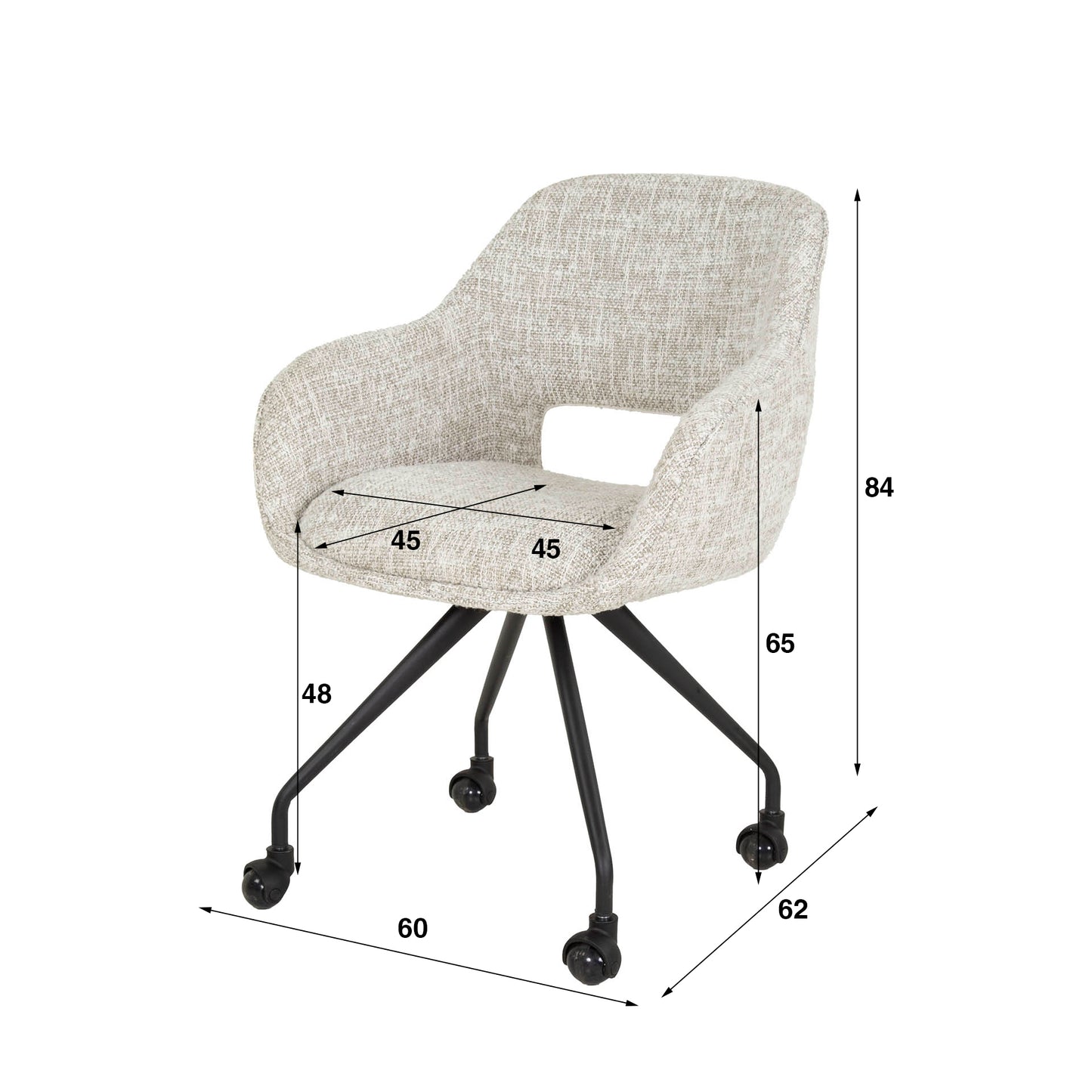 Grauer Lefurn.de Spring MR Stuhl mit eleganter Sitzfläche und modernen Design, ideal für Esszimmer oder Arbeitsbereich.
