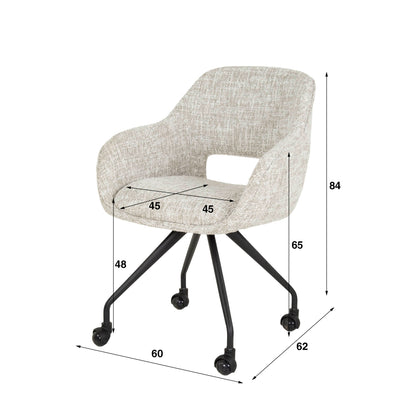 Grauer Lefurn.de Spring MR Stuhl mit eleganter Sitzfläche und modernen Design, ideal für Esszimmer oder Arbeitsbereich.
