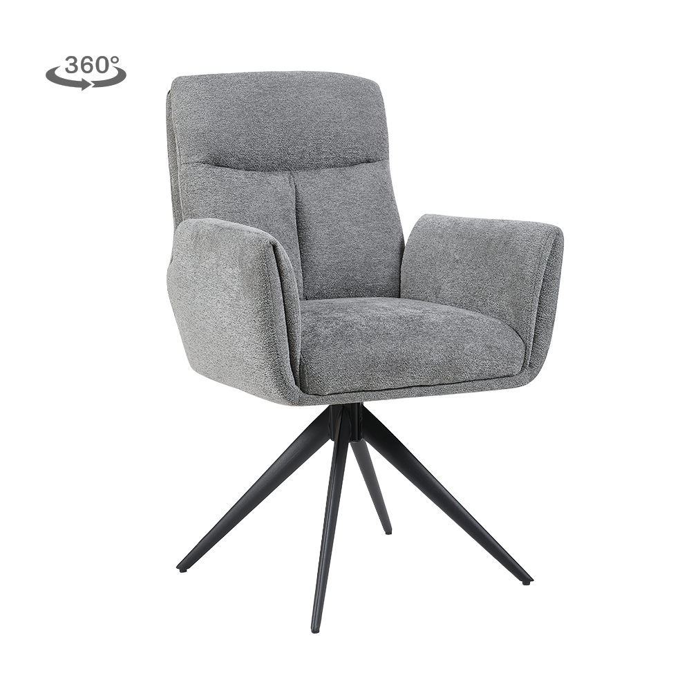 Grauer Varo Stuhl von lefurn.de mit modernem Design, bequemer Sitzfläche und eleganter Optik.