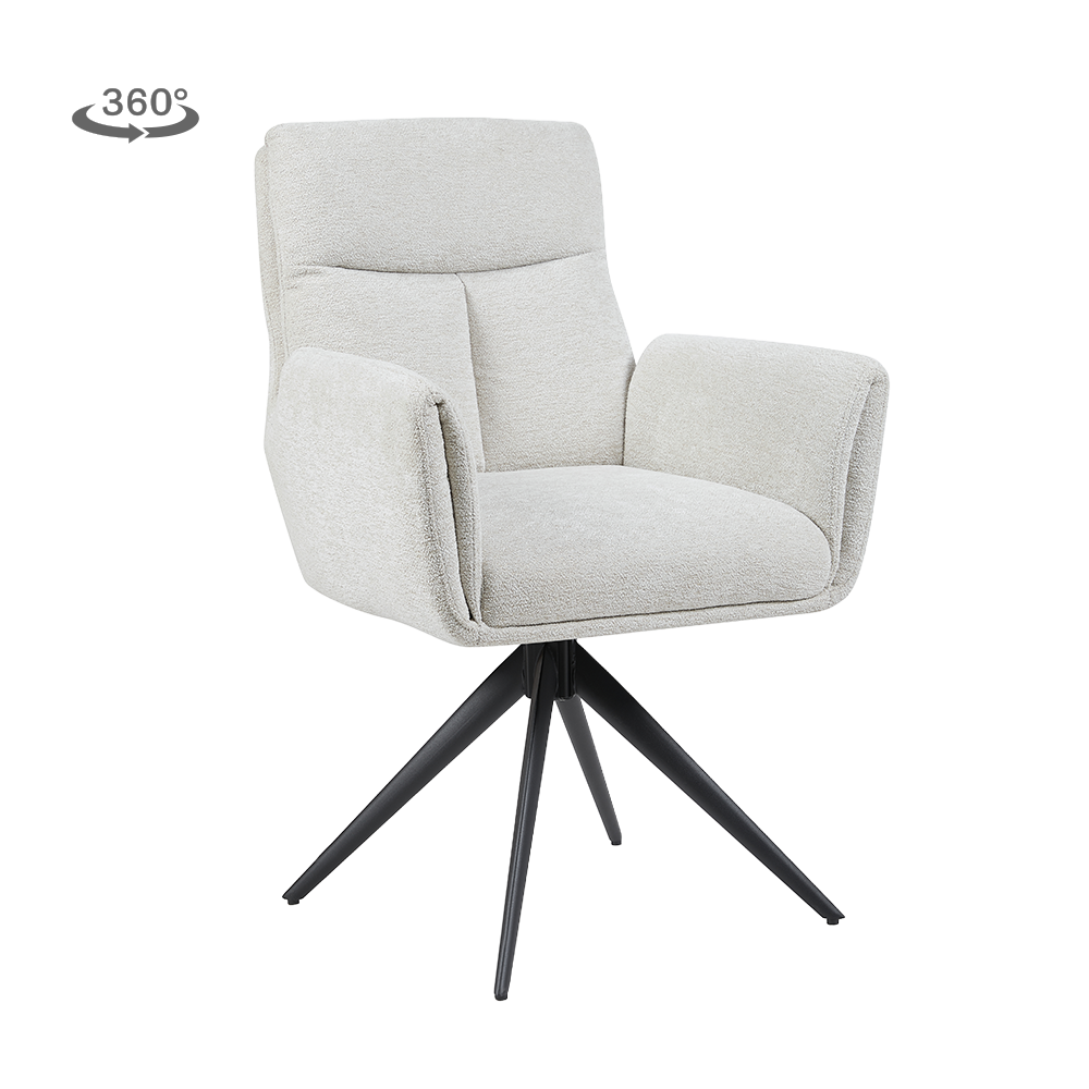 Grauer Varo Stuhl von lefurn.de mit moderner, komfortabler Sitzfläche und stilvollem Design für Esszimmer oder Büro.