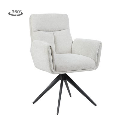 Grauer Varo Stuhl von lefurn.de mit moderner, komfortabler Sitzfläche und stilvollem Design für Esszimmer oder Büro.