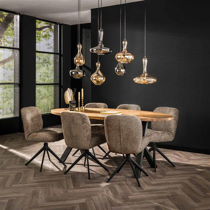 Bequemer Sandfarbener Stuhl Comfy von lefurn.de mit gepolstertem Sitz und Rückenlehne, modernes Design, ideal für Esszimmer oder Büro.