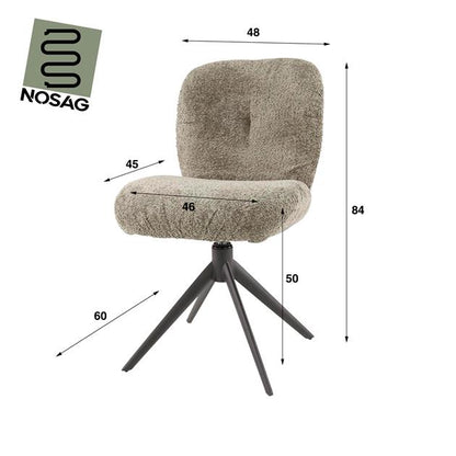 Bequemer Sandfarbener Stuhl Comfy von lefurn.de mit gepolsterter Sitzfläche und modernen Design.