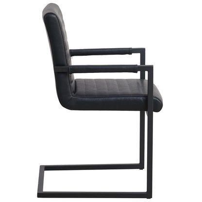 Schwarzer Kubis Stuhl von lefurn.de mit modernem Design und bequemer Sitzfläche.
