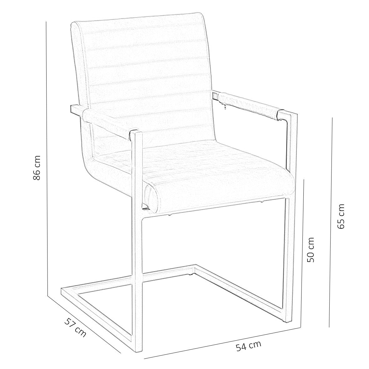 Schwarzer Stuhl Kubis von lefurn.de mit modernem Design und bequemer Sitzfläche, Blick auf den stilvollen Esszimmerstuhl