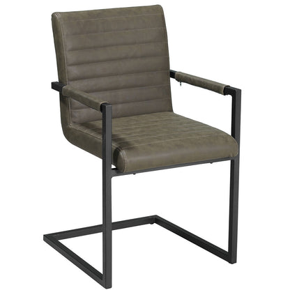 Schwarzer Stuhl Kubis von lefurn.de mit modernem Design und bequemer Sitzfläche, ideal für Esszimmer oder Büro.