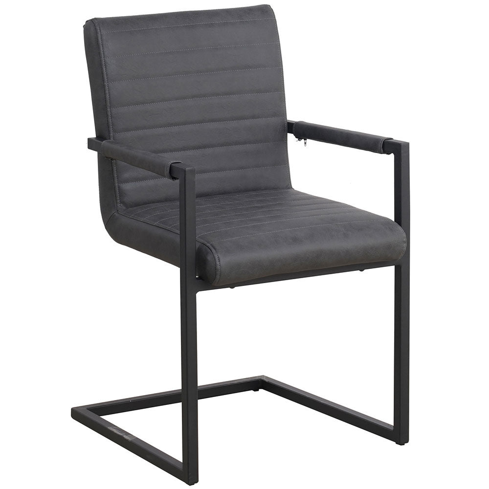 Schwarzer Kubis Stuhl von lefurn.de mit modernem Design und bequemer Sitzfläche, sichtbarer Stuhl in der Produktaufnahme.