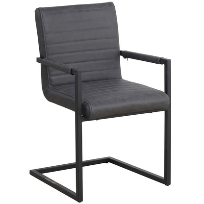 Schwarzer Kubis Stuhl von lefurn.de mit modernem Design und bequemer Sitzfläche, sichtbarer Stuhl in der Produktaufnahme.