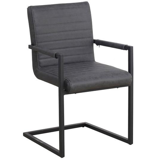 Schwarzer Kubis Stuhl von lefurn.de mit modernem Design und bequemer Sitzfläche, sichtbarer Stuhl in der Produktaufnahme.