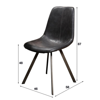 Schwarzer Zig Zag Stuhl von lefurn.de mit modernem Design und bequemer Sitzfläche.