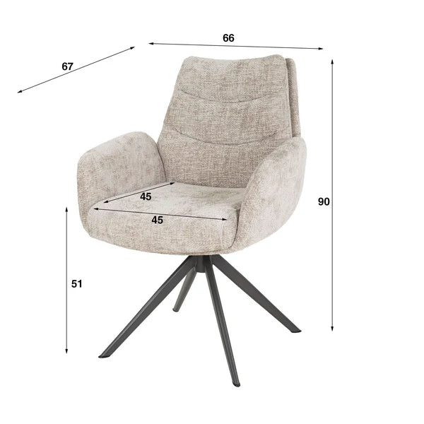 Taupe Lounge Stuhl von lefurn.de, bequeme Sitzgelegenheit mit modernem Design und weichem Bezug.