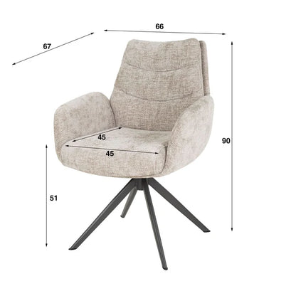 Taupe Lounge Stuhl von lefurn.de, bequeme Sitzgelegenheit mit modernem Design und weichem Bezug.