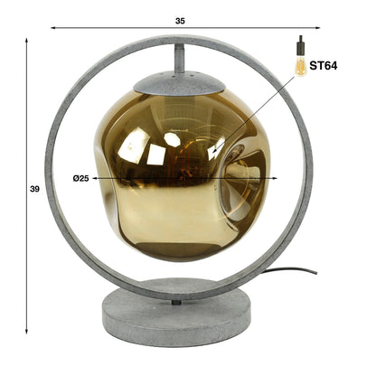 Moderne Tischlampe Stellar 1L von lefurn.de mit eleganter Design und warmem Licht, ideal für Wohnzimmer oder Schlafzimmer.