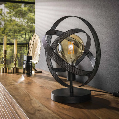 Helle Tischlampe Cosmos Mesh von lefurn.de mit modernem Design und verchromtem Metallgestell, ideal für Schreibtisch oder Nachttisch