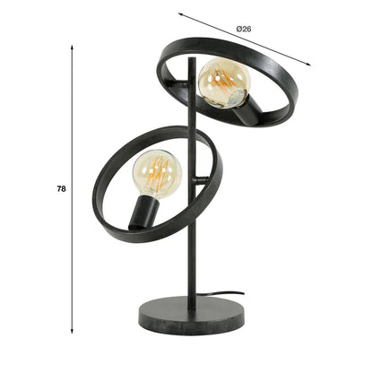 Moderne Hover 2L Tischlampe von lefurn.de mit schwenkbarem Lampenschirm und eleganter Design für den Schreibtisch.