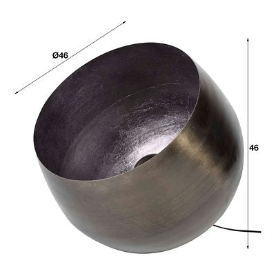 Große Tischlampe Korb im Nickel-Design von lefurn.de, stilvolle Beleuchtung für Wohnzimmer oder Büro.