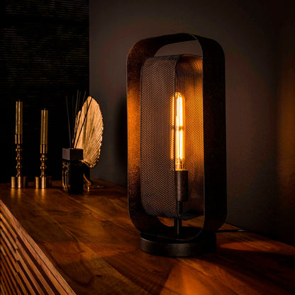 Mesh-Tischlampe von lefurn.de, moderne Tischlampe mit Mesh-Design und warmem Licht, ideal für Schreibtisch oder Nachttisch