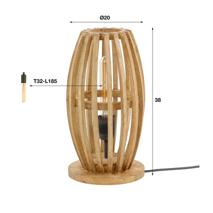 Moderne Tischlampe Orbit von lefurn.de mit elegantem Design und stabilem Lampenschirm auf einem Tisch platziert.