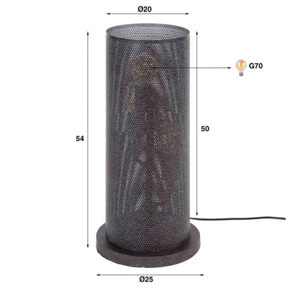 Tischlampe Rohr Mesh 3L von lefurn.de, moderne Tischlampe mit Mesh-Design, ideal für Wohnzimmer und Schreibtisch.